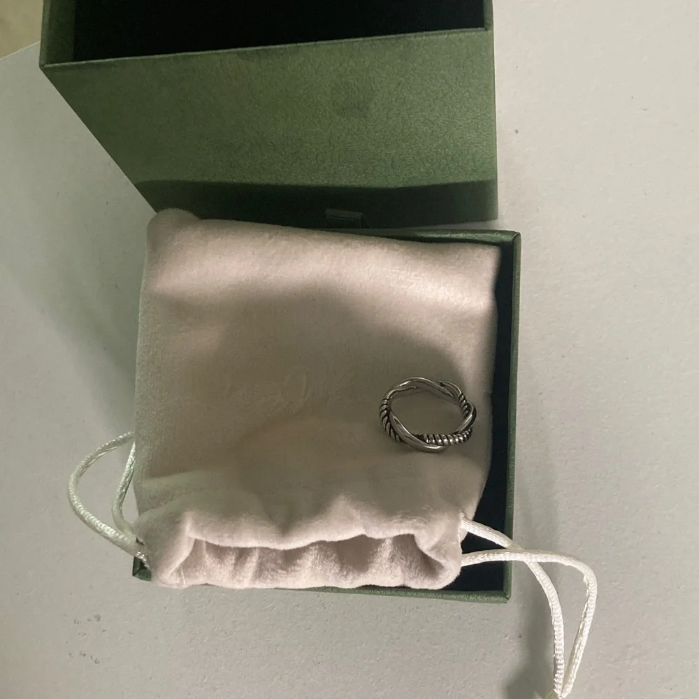 Revlon Silver-Tone Braided Ring with Branded Gift Pouch